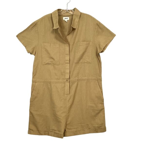 Pact Romper Shorts Size L The Harbour Organic Cotton Hemp Lightweight Casual - Picture 2 of 16
